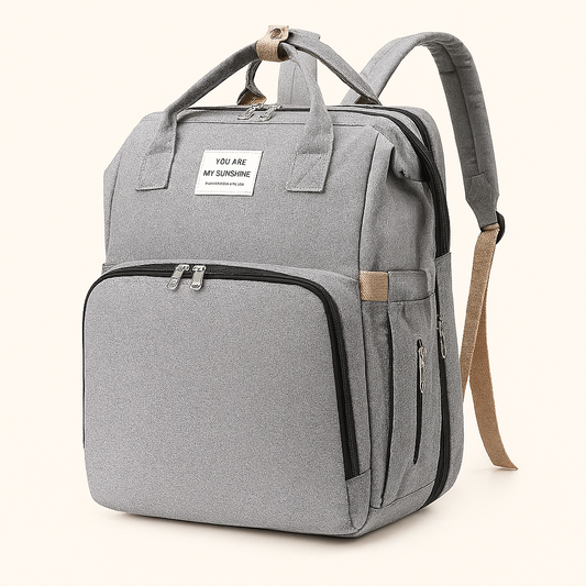 Nubbii 5-in-1 Foldable Diaper Bag & Baby Bed