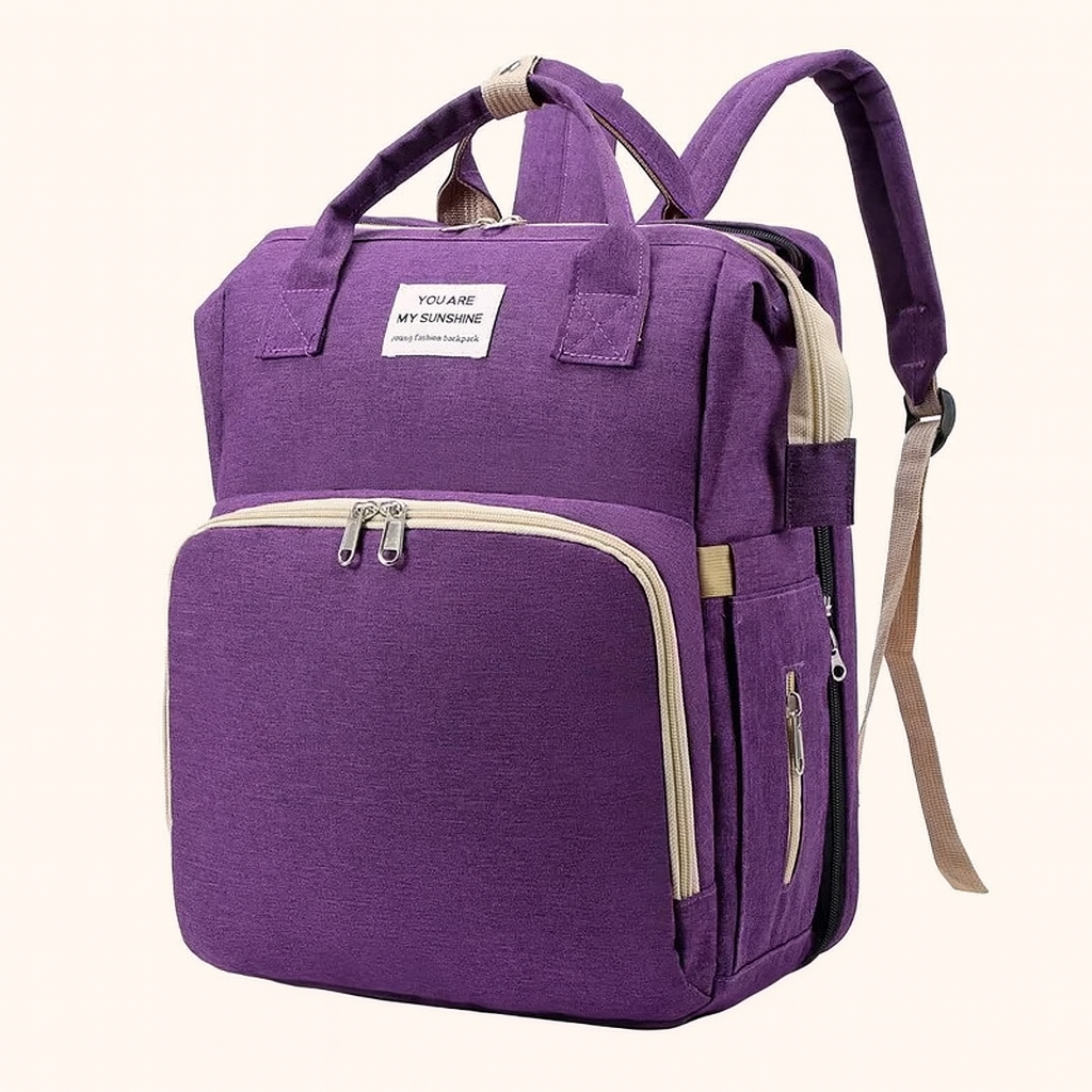 Nubbii 5-in-1 Foldable Diaper Bag & Baby Bed