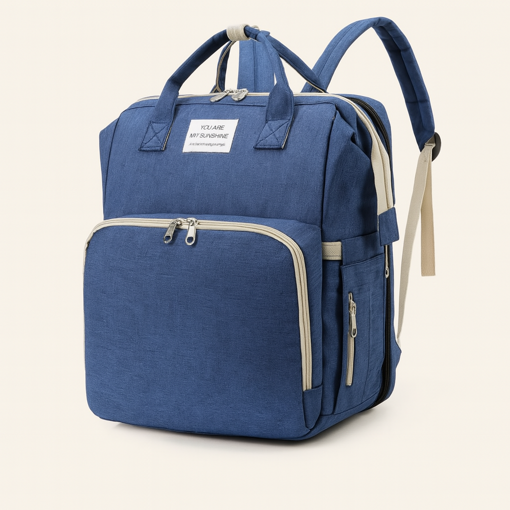 Nubbii 5-in-1 Foldable Diaper Bag & Baby Bed