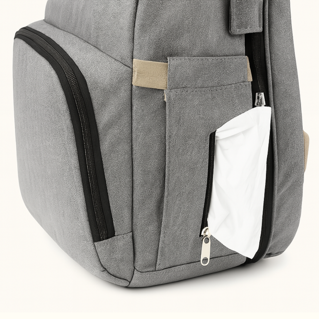 Nubbii 5-in-1 Foldable Diaper Bag & Baby Bed